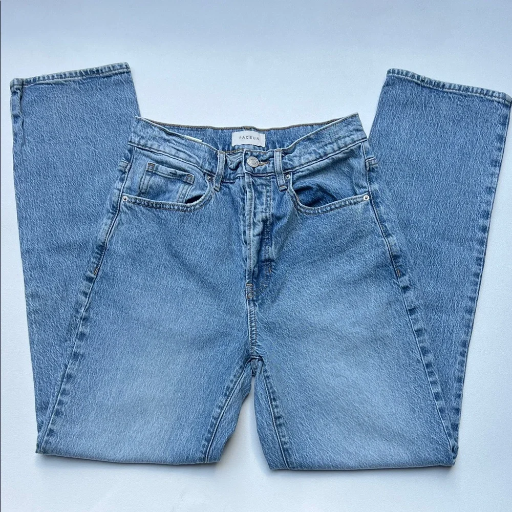 PacSun Stretch Dad Jeans casual straight leg school work everyday‎ essential 26 - Picture 5 of 13